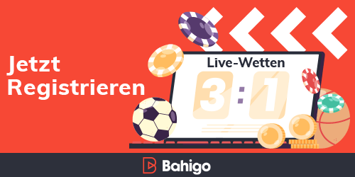Bahigo Sportwetten Oberfläche mit Live-Wettanzeige und virtuellen Jetons