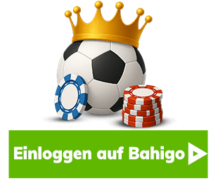 Bahigo Schweiz mit Fussballkrone und Pokerchips auf grünem Hintergrund