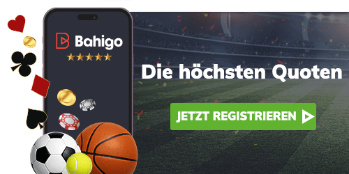 Bahigo mit Fussball Basketball und Casinospielen auf Stadionhintergrund